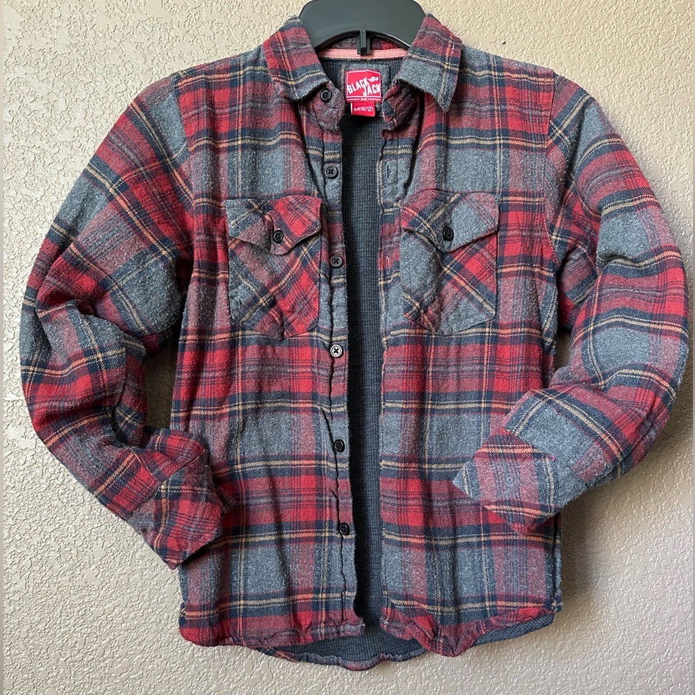 Boys thermal lined flannel. Size Medium 10-12